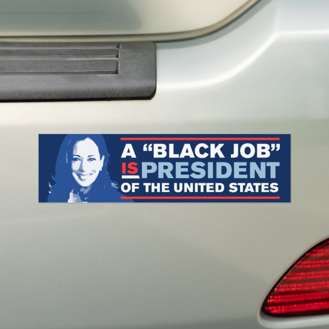 Kamala Harris 2024 Black Job ist Präsident Autoaufkleber (Auf Auto)