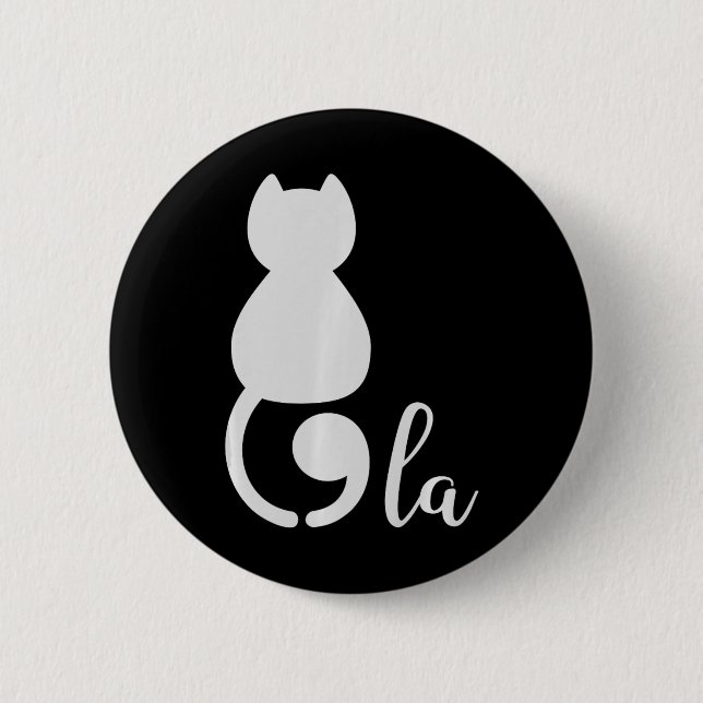 Kamala Harris 2024 Cat Lady President Comma La Fun Button (Vorderseite)