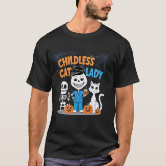 Kamala Harris 2024 Childless Cat Lady Halloween Pa T-Shirt