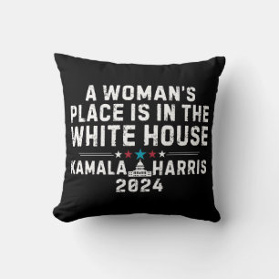 Kamala Harris 2024 - Ein Frauenplatz im Weißen Kissen