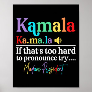 Kamala Harris 2024 Frau Präsidentin Harris Vote El Poster