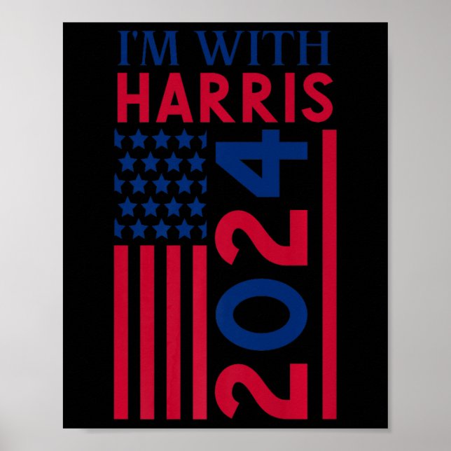 Kamala Harris 2024 Frau Präsidentin Kamala 47 USA  Poster (Vorne)