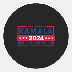 Kamala Harris 2024 Frau Präsidentin Kamala 47 USA Runder Aufkleber