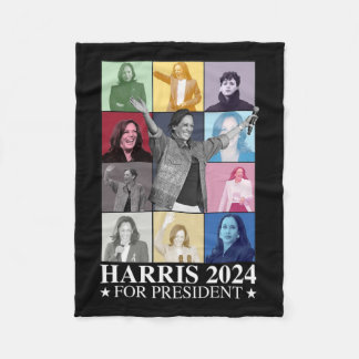 Kamala Harris 2024 Frau Präsidentin Wahldemokratin Fleecedecke