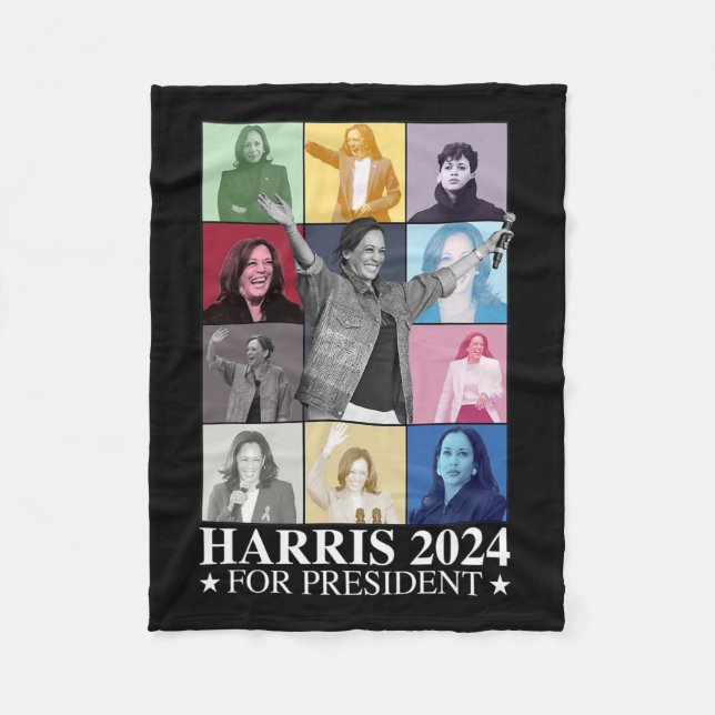 Kamala Harris 2024 Frau Präsidentin Wahldemokratin Fleecedecke (Vorderseite)