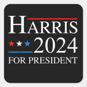 Kamala Harris 2024 für den Präsidenten Quadratischer Aufkleber