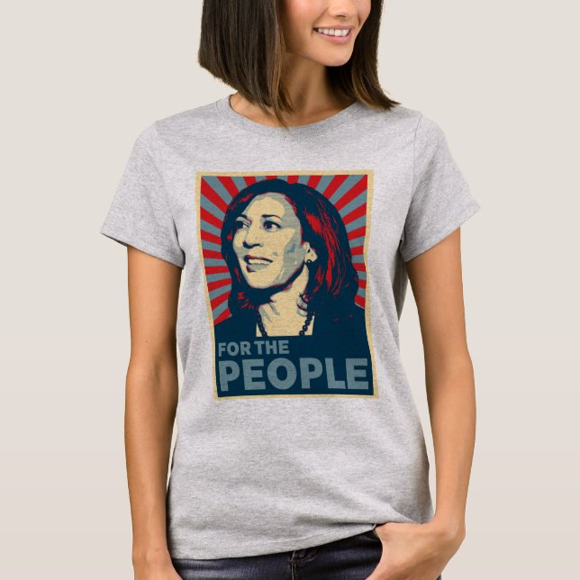 Kamala Harris 2024 für die Menschen T-Shirt (Vorderseite)
