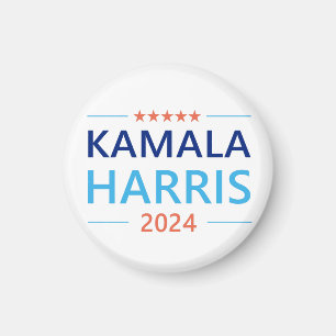 Kamala Harris 2024 für Präsident Button Magnet