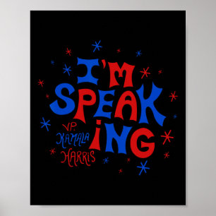 Kamala Harris 2024 Für Präsident Ich Spreche Vin Poster