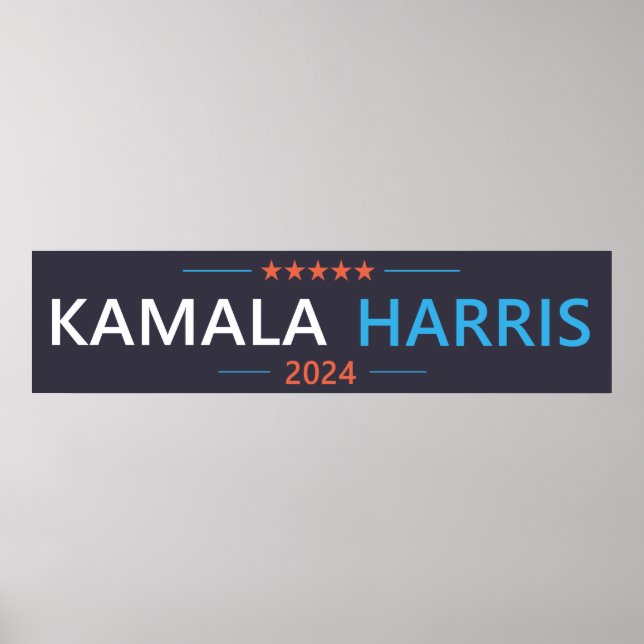 Kamala Harris 2024 für Präsident Poster (Vorne)