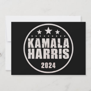Kamala Harris 2024 Für Präsident Retro-Wahl Einladung