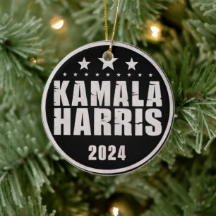 Kamala Harris 2024 Für Präsident Retro-Wahl Keramik Ornament