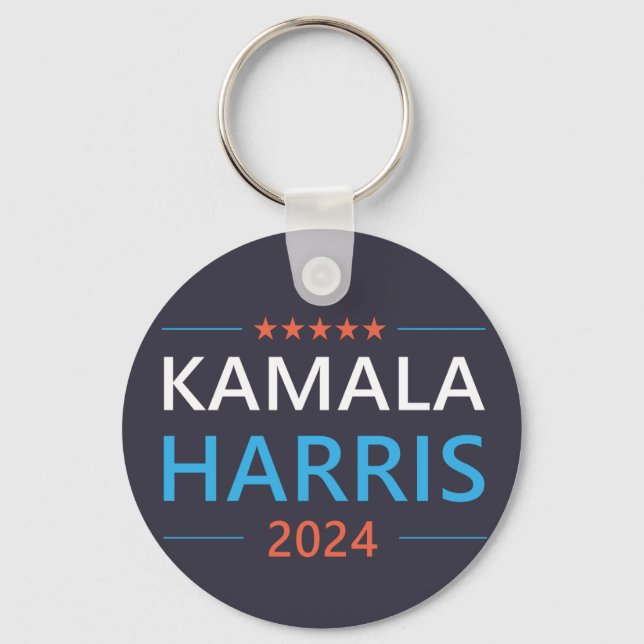 Kamala Harris 2024 für Präsident Schlüsselanhänger (Vorderseite)
