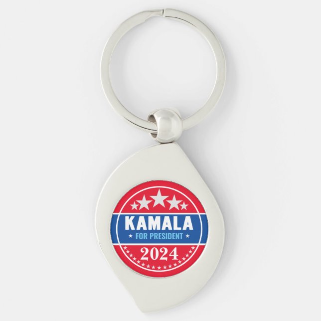 Kamala Harris 2024 für Präsident Schlüsselanhänger (Vorderseite)