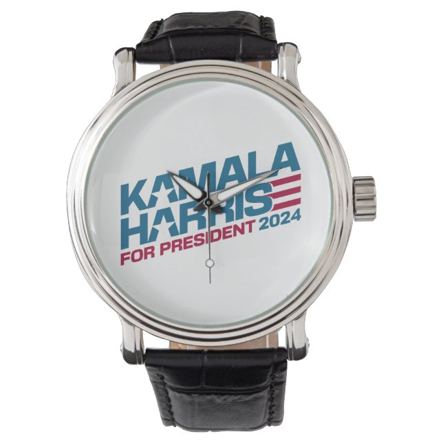 Kamala Harris 2024 für Präsidentschaftswahlkampagn Armbanduhr (Vorderseite)