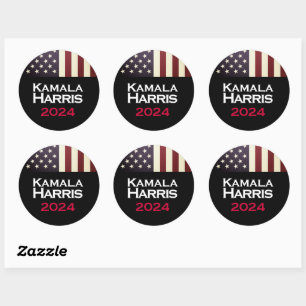 Kamala Harris 2024 Große Kampagne Runder Aufkleber
