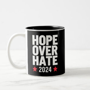 Kamala Harris 2024 Hoffnung statt Hass Präsidentsc Zweifarbige Tasse