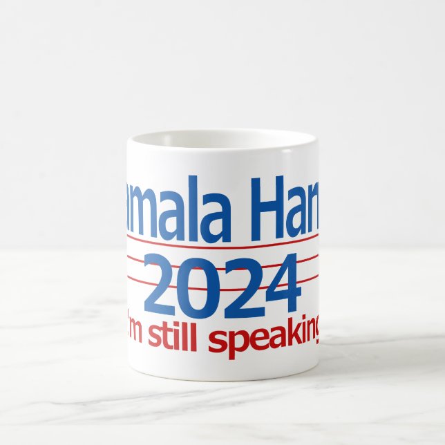 Kamala Harris 2024 Ich spreche immer noch! Kaffeetasse (Mittel)