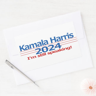 Kamala Harris 2024 Ich spreche immer noch! Rechteckiger Aufkleber