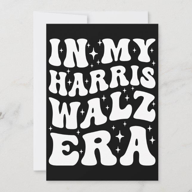 Kamala Harris 2024 ist mein Präsident schwarz und  Einladung (Vorderseite)