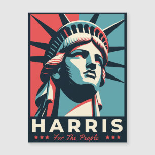 Kamala Harris 2024 ist mein Präsident schwarz und  Magnetkarte