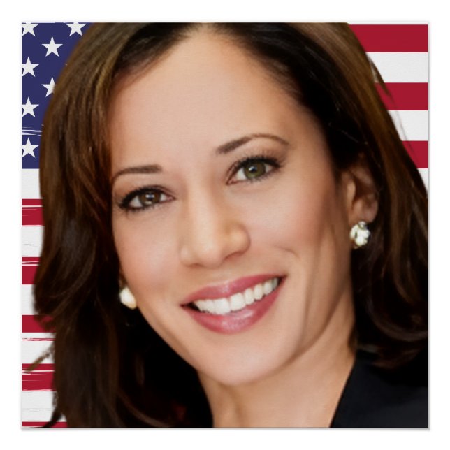 Kamala Harris 2024 ist mein Präsident schwarz und  Poster (Vorderseite)