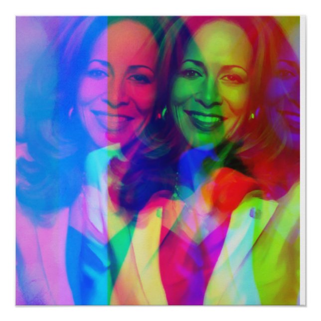Kamala Harris 2024 ist mein Präsident schwarz und  Poster (Vorderseite)