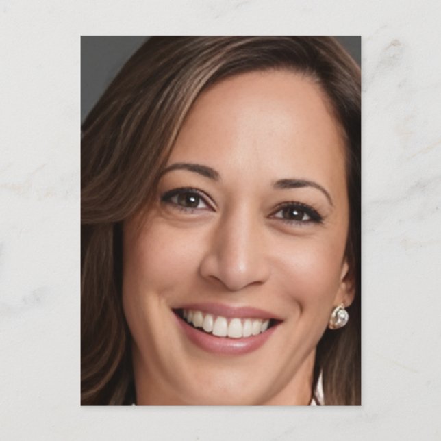 Kamala Harris 2024 ist meine Präsidentin eine schw Postkarte (Vorderseite)