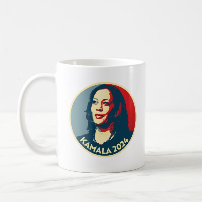 Kamala Harris 2024 Kaffeetasse (Links)