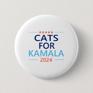 Kamala Harris 2024 Kinderlose Katze Lady Jd Vance Button