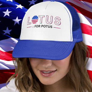 Kamala Harris 2024 Lotus for Potus Truckerkappe