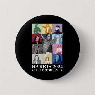 Kamala Harris 2024 Madame Präsidentin Wahl Demokra Button