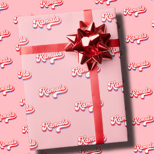 Kamala Harris 2024 Niedlich 2024 Wahl Hot Pink Geschenkpapier