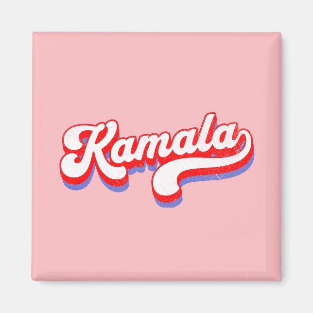 Kamala Harris 2024 Niedlich 2024 Wahl Hot Pink Magnet (Vorne)