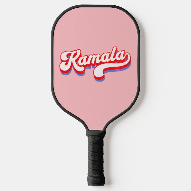 Kamala Harris 2024 Niedlich 2024 Wahl Hot Pink Pickleball Schläger (Vorderseite)