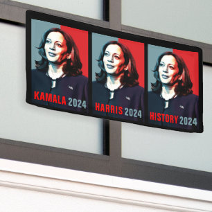 Kamala Harris 2024 Pop Kunstgeschichte im Freien Banner