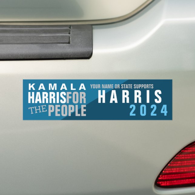 Kamala Harris 2024 Präsident Abstimmung Blue Two T Autoaufkleber (Auf Auto)