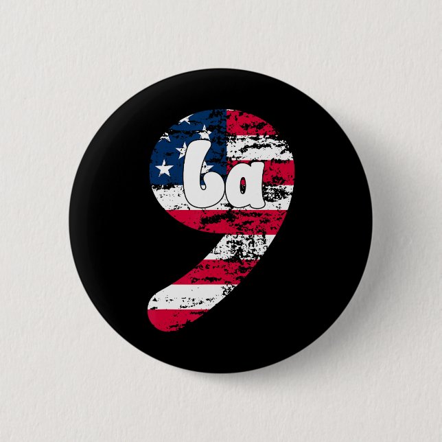 Kamala Harris 2024 Präsident Funny Comma La Kamala Button (Vorderseite)