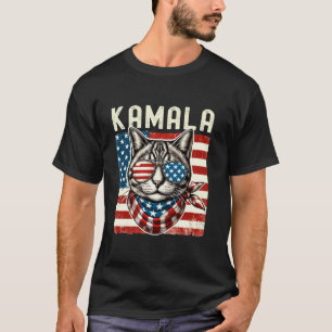 Kamala Harris 2024 Präsident Kamala Cat Lady 2024 T-Shirt