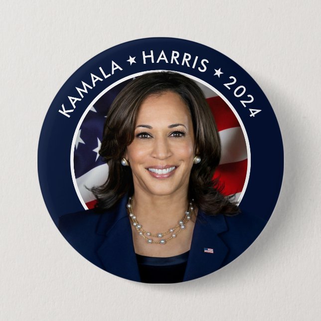 Kamala Harris 2024 Präsidentschaftskampagne Button (Vorderseite)
