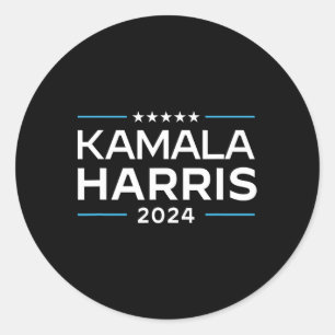 Kamala Harris 2024 Präsidentschaftskandidatin Mens Runder Aufkleber