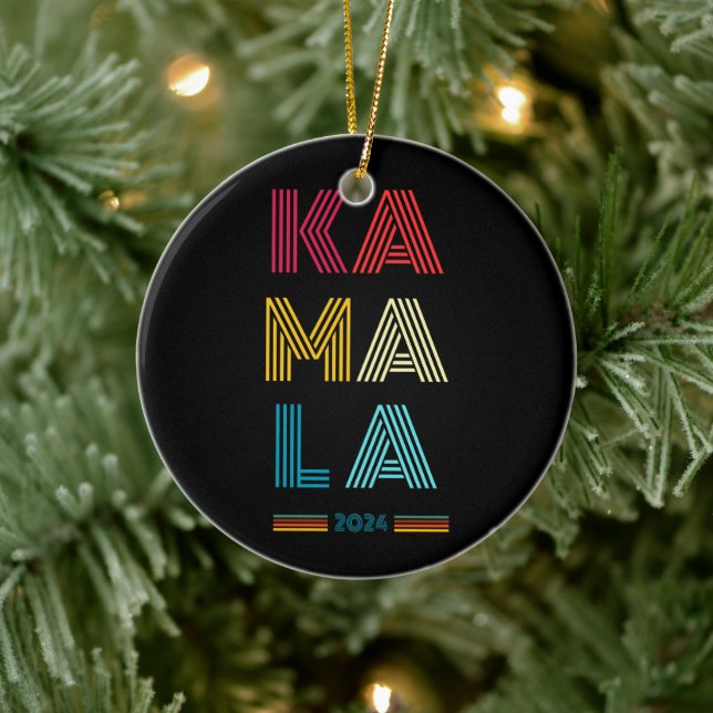 Kamala Harris 2024 Präsidentschaftswahl Keramik Ornament (Baum)
