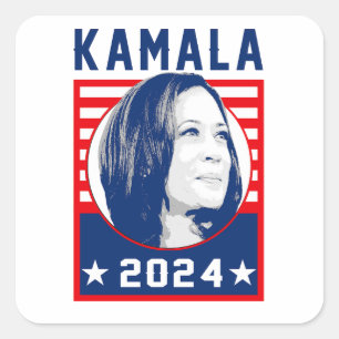 Kamala Harris 2024 Quadratischer Aufkleber