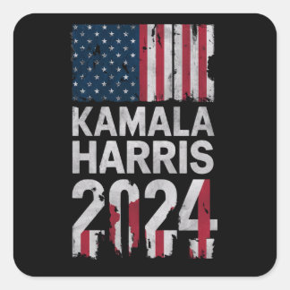 KAMALA HARRIS 2024 QUADRATISCHER AUFKLEBER