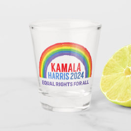 Kamala Harris 2024 Rainbow LGBTQ Rights Schnapsglas