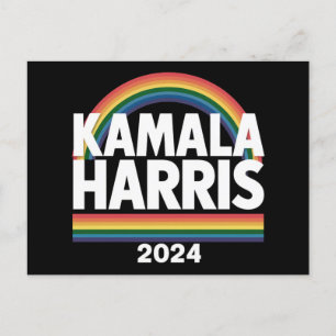 Kamala Harris 2024 Regenbogen Gay Pride LGBT Wahl Postkarte
