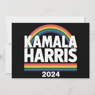 Kamala Harris 2024 Regenbogen Schwulen Stolz LGBT  Einladung