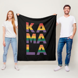 Kamala Harris 2024 Regenbogenflagge Gay Pride LGBT Fleecedecke