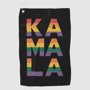Kamala Harris 2024 Regenbogenflagge Gay Pride LGBT Golfhandtuch