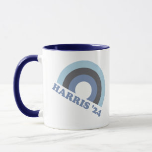 Kamala Harris 2024 Retro Regenbogen  Tasse